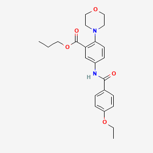 molecular formula C23H28N2O5 B12500361 Propyl 5-{[(4-ethoxyphenyl)carbonyl]amino}-2-(morpholin-4-yl)benzoate 