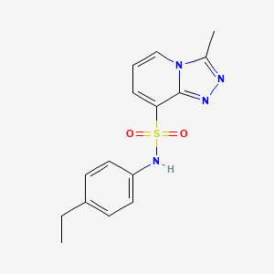 molecular formula C15H16N4O2S B12500405 N-(4-ethylphenyl)-3-methyl[1,2,4]triazolo[4,3-a]pyridine-8-sulfonamide 