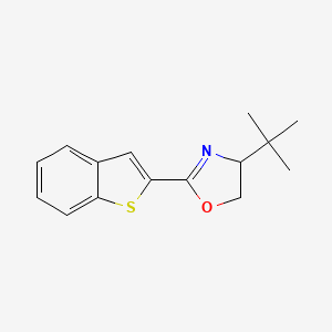 molecular formula C15H17NOS B12500409 2-(1-Benzothiophen-2-yl)-4-tert-butyl-4,5-dihydro-1,3-oxazole 