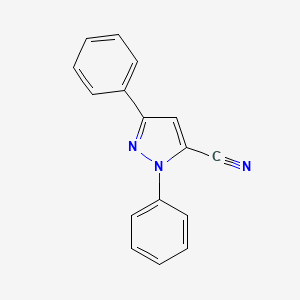 molecular formula C16H11N3 B12500456 1,3-Diphenyl-1H-pyrazole-5-carbonitrile 