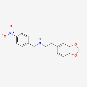 molecular formula C16H16N2O4 B12500477 2-(1,3-benzodioxol-5-yl)-N-(4-nitrobenzyl)ethanamine 