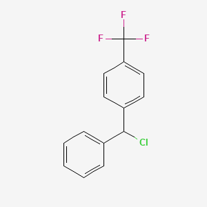molecular formula C14H10ClF3 B12500570 1-(Chloro(phenyl)methyl)-4-(trifluoromethyl)benzene 