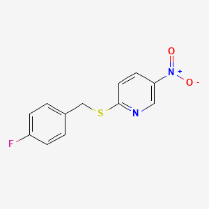molecular formula C12H9FN2O2S B12500615 2-[(4-Fluorobenzyl)sulfanyl]-5-nitropyridine 