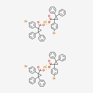 molecular formula C88H64Br4O8Rh2 B12500642 1-(4-Bromophenyl)-2,2-diphenylcyclopropane-1-carboxylate;rhodium(2+) 
