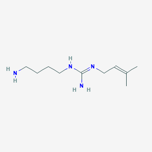 molecular formula C10H22N4 B1250073 Guanidine, N-(4-aminobutyl)-N'-(3-methyl-2-buten-1-yl)- 