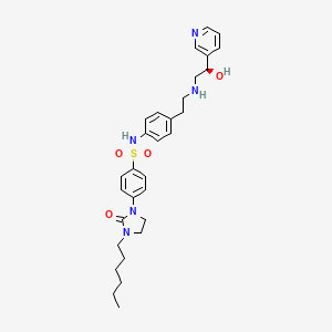 4-(3-Hexyl-2-oxo-imidazolidin-1-yl)-N-{4-[2-(2-hydroxy-2-pyridin-3-yl-ethylamino)-ethyl]-phenyl}-benzenesulfonamide
