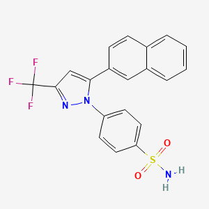 4-[5-Naphthalen-2-yl-3-(trifluoromethyl)pyrazol-1-yl]benzenesulfonamide