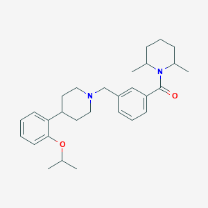 (2,6-Dimethylpiperidin-1-yl)-[3-[[4-(2-propan-2-yloxyphenyl)piperidin-1-yl]methyl]phenyl]methanone