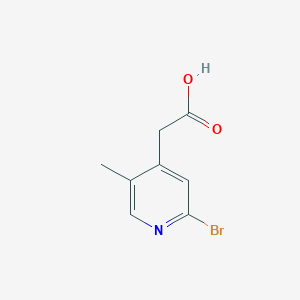 molecular formula C8H8BrNO2 B12500959 2-(2-Bromo-5-methylpyridin-4-yl)acetic acid 