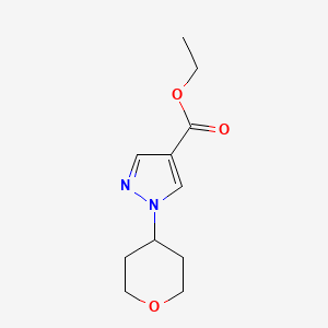 molecular formula C11H16N2O3 B12500991 Ethyl 1-(tetrahydro-2H-pyran-4-yl)-1H-pyrazole-4-carboxylate 