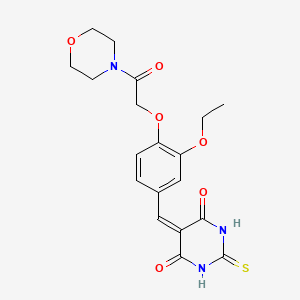 molecular formula C19H21N3O6S B12500994 5-{3-ethoxy-4-[2-(morpholin-4-yl)-2-oxoethoxy]benzylidene}-2-thioxodihydropyrimidine-4,6(1H,5H)-dione 