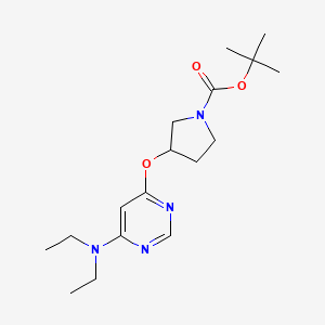 molecular formula C17H28N4O3 B12501025 Tert-butyl 3-{[6-(diethylamino)pyrimidin-4-yl]oxy}pyrrolidine-1-carboxylate 