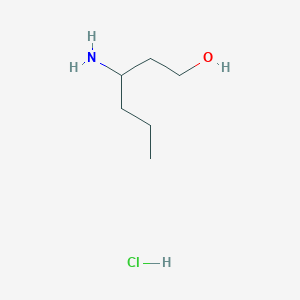 molecular formula C6H16ClNO B12501050 3-Aminohexan-1-OL hydrochloride 