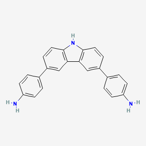 molecular formula C24H19N3 B12501149 4,4'-(9h-Carbazole-3,6-diyl)dianiline 