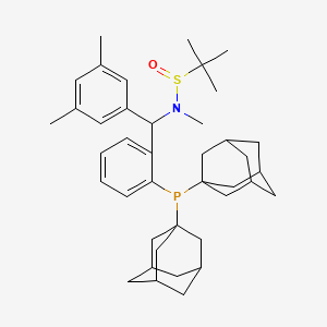 molecular formula C40H56NOPS B12501198 N-({2-[bis(adamantan-1-yl)phosphanyl]phenyl}(3,5-dimethylphenyl)methyl)-N,2-dimethylpropane-2-sulfinamide 
