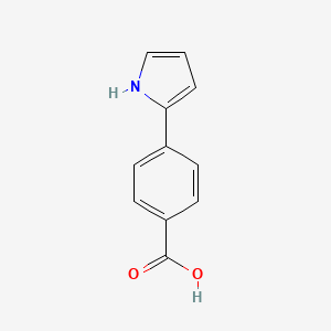 molecular formula C11H9NO2 B12501303 4-(1H-pyrrol-2-yl)benzoic acid 