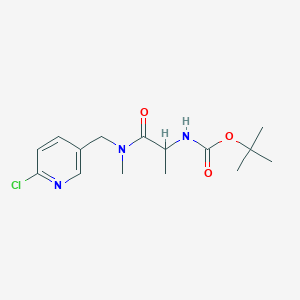 molecular formula C15H22ClN3O3 B12501306 tert-butyl N-(1-{[(6-chloropyridin-3-yl)methyl](methyl)carbamoyl}ethyl)carbamate 