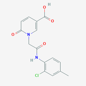 molecular formula C15H13ClN2O4 B12501333 1-{2-[(2-Chloro-4-methylphenyl)amino]-2-oxoethyl}-6-oxo-1,6-dihydropyridine-3-carboxylic acid 
