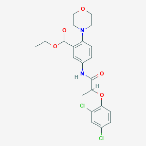 molecular formula C22H24Cl2N2O5 B12501353 Ethyl 5-{[2-(2,4-dichlorophenoxy)propanoyl]amino}-2-(morpholin-4-yl)benzoate 