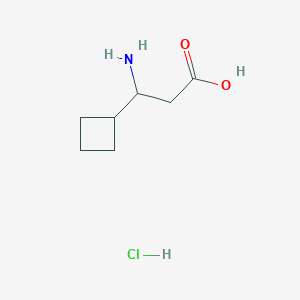 molecular formula C7H14ClNO2 B12501358 3-Amino-3-cyclobutylpropanoic acid hydrochloride 