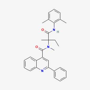 molecular formula C30H31N3O2 B12501408 N-{1-[(2,6-dimethylphenyl)amino]-2-methyl-1-oxobutan-2-yl}-N-methyl-2-phenylquinoline-4-carboxamide 