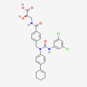 (2r)-N-[4-({4-(1-cyclohexen-1-yl)[(3,5-dichloroanilino)carbonyl]anilino}methyl)benzoyl]-2-hydroxy-beta-alanine