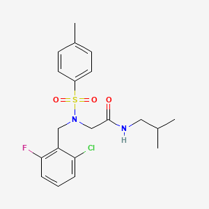 molecular formula C20H24ClFN2O3S B12501462 N~2~-(2-chloro-6-fluorobenzyl)-N~2~-[(4-methylphenyl)sulfonyl]-N-(2-methylpropyl)glycinamide 