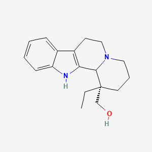 molecular formula C18H24N2O B1250147 Indolo[2,3-a]quinolizine-1-methanol, 1-ethyl-1,2,3,4,6,7,12,12b-octahydro-, (1S,12bS)- 