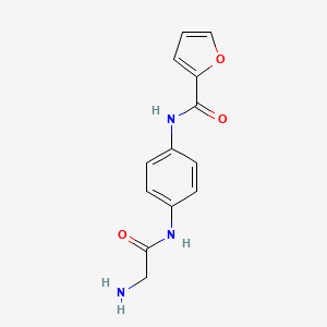 molecular formula C13H13N3O3 B12501474 N-[4-(glycylamino)phenyl]furan-2-carboxamide 