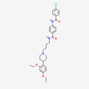 molecular formula C33H40ClN3O4 B1250148 4-[(4-Chlorobenzoyl)amino]-N-[4-[4-(2,4-diethoxyphenyl)-1-piperidinyl]-butyl]benzamide 