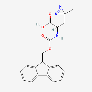 molecular formula C20H19N3O4 B12501503 2-{[(9H-fluoren-9-ylmethoxy)carbonyl]amino}-3-(3-methyldiazirin-3-yl)propanoic acid 