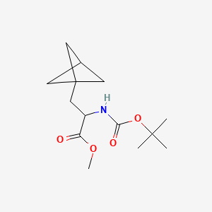 molecular formula C14H23NO4 B12501575 Methyl 3-(1-bicyclo[1.1.1]pentanyl)-2-(tert-butoxycarbonylamino)propanoate 