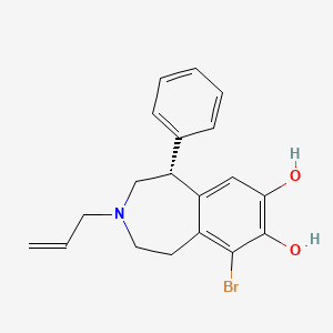 molecular formula C19H20BrNO2 B1250163 (R)-3-Allyl-6-bromo-7,8-dihydroxy-1-phenyl-2,3,4,5-tetrahydro-1H-benzo[d]azepinium 