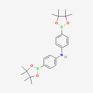 molecular formula C24H33B2NO4 B12501665 Bis(4-(4,4,5,5-tetramethyl-1,3,2-dioxaborolan-2-yl)phenyl)amine 