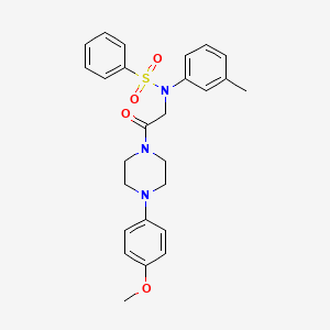 molecular formula C26H29N3O4S B12501724 N-{2-[4-(4-methoxyphenyl)piperazin-1-yl]-2-oxoethyl}-N-(3-methylphenyl)benzenesulfonamide 