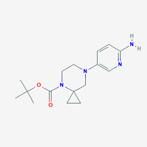 molecular formula C16H24N4O2 B12501768 tert-Butyl 7-(6-Aminopyridin-3-yl)-4,7-diazaspiro[2.5]octane-4-carboxylate 