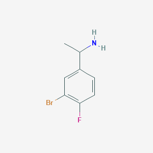 molecular formula C8H9BrFN B12501945 1-(3-Bromo-4-fluorophenyl)ethan-1-amine 