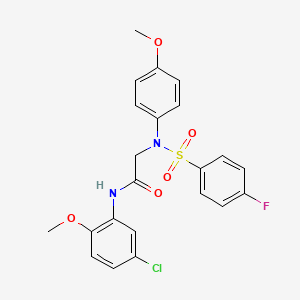 molecular formula C22H20ClFN2O5S B12502166 N-(5-chloro-2-methoxyphenyl)-N~2~-[(4-fluorophenyl)sulfonyl]-N~2~-(4-methoxyphenyl)glycinamide 