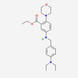 molecular formula C24H33N3O3 B12502267 Ethyl 5-{[4-(diethylamino)benzyl]amino}-2-(morpholin-4-yl)benzoate 