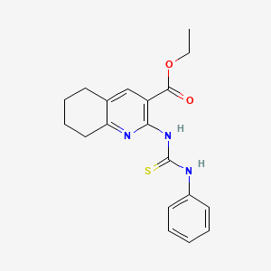 molecular formula C19H21N3O2S B12502289 Ethyl 2-[(phenylcarbamothioyl)amino]-5,6,7,8-tetrahydroquinoline-3-carboxylate 