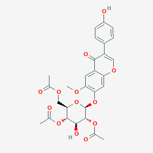 molecular formula C28H28O13 B1250233 大豆苷元7-O-β-D-(2'',4'',6''-O-三乙酰)吡喃葡萄糖苷 