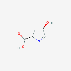 molecular formula C5H7NO3 B1250236 (3R,5S)-1-pyrroline-3-hydroxy-5-carboxylic acid 