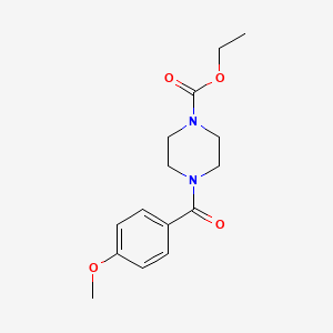 molecular formula C15H20N2O4 B12502387 Ethyl 4-(4-methoxybenzoyl)piperazine-1-carboxylate 