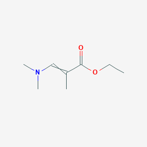 molecular formula C8H15NO2 B12502395 Ethyl 3-(dimethylamino)-2-methylprop-2-enoate CAS No. 20488-07-7