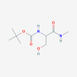 molecular formula C9H18N2O4 B12502396 tert-butyl N-[2-hydroxy-1-(methylcarbamoyl)ethyl]carbamate 