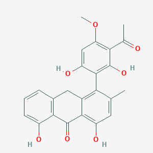 4-(3-acetyl-2,6-dihydroxy-4-methoxy-phenyl)-1,8-dihydroxy-3-methyl-10H-anthracen-9-one