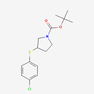 molecular formula C15H20ClNO2S B12502450 Tert-butyl 3-[(4-chlorophenyl)sulfanyl]pyrrolidine-1-carboxylate 