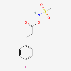 molecular formula C10H12FNO4S B12502461 N-((3-(4-Fluorophenyl)propanoyl)oxy)methanesulfonamide 