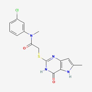 molecular formula C16H15ClN4O2S B12502504 N-(3-chlorophenyl)-N-methyl-2-[(6-methyl-4-oxo-4,5-dihydro-3H-pyrrolo[3,2-d]pyrimidin-2-yl)sulfanyl]acetamide 