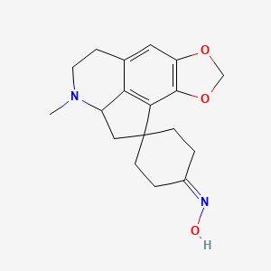 molecular formula C18H22N2O3 B12502507 N-hydroxy-3'-methyl-2a',3',4',5'-tetrahydro-2'H,4H-spiro[cyclohexane-1,1'-cyclopenta[ij][1,3]dioxolo[4,5-g]isoquinolin]-4-imine 